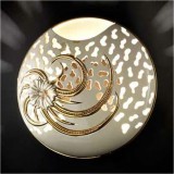 Lorenzon Kerámia falilámpa, eredeti Swarovski kristályokkal - krémszínű, arany