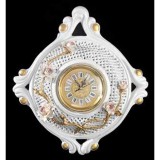 Lorenzon Kerámia falióra virágokkal - fehér, arany