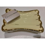 Lorenzon Kerámia hamutartó - krémszínű, arany