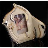 Lorenzon Kerámia képkeret - krémszínű, arany, platina