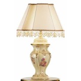 Lorenzon Kerámia lámpa, áttört mintázatú füstüveggel - krémszínű, arany