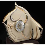 Lorenzon Kerámia óra - krémszínű, arany, platina