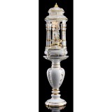 Lorenzon Kerámia pavilon (torony): elfordítható/mozdítható, talapzattal, beépített világítással - fehér, arany