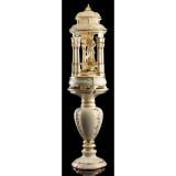 Lorenzon Kerámia pavilon (torony): elfordítható/mozdítható, talapzattal, beépített világítással - krémszínű, arany