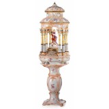 Lorenzon Kerámia pavilon (torony): Pantheon, elfordítható/mozdítható, talapzattal, beépített világítással - világoskék, lazacszín, arany