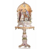 Lorenzon Kerámia szoborcsoport: Casanova Venezia, beépített világítással - arany