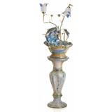 Lorenzon Kerámia szökőkút: delfinekkel, talapzattal, beépített világítással - arany