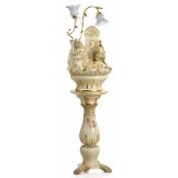 Lorenzon Kerámia szökőkút: hegymászóval, talapzattal, beépített világítással - krémszínű, arany