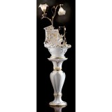 Lorenzon Kerámia szökőkút: hinta hölggyel, talapzattal, beépített világítással