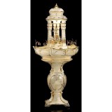 Lorenzon Kerámia szökőkút: játszadozó angyalkák hölggyel, talapzattal