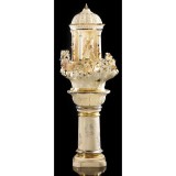 Lorenzon Kerámia szökőkút: Monet, elfordítható/mozdítható, talapzattal, beépített világítással