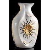 Lorenzon Kerámia váza - fehér, arany, platina