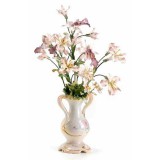 Lorenzon Kerámia váza liliomokkal és orchideákkal - arany