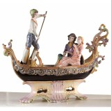 Lorenzon Kerámia velencei gondola - arany