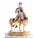 Lorenzon Kerámia zongorán ülő férfialak - arany