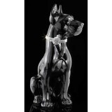 Lorenzon Kisméretű dán dog kerámia szobor, eredeti Swarovski nyakékkel