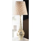 Lorenzon Kisméretű kerámia lámpa, eredeti Swarovski kristályokkal - krémszínű, arany