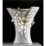 Lorenzon Kisméretű kerámia lámpa pillangókkal - fehér, arany, platina