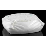 Lorenzon Kisméretű kerámia párna, eredeti Swarovski kristályokkal - fehér