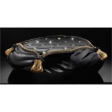 Lorenzon Kisméretű kerámia párna, eredeti Swarovski kristályokkal - fekete, arany