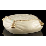 Lorenzon Kisméretű kerámia párna, eredeti Swarovski kristályokkal - krémszínű, arany