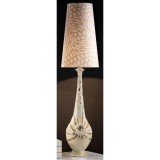 Lorenzon Nagyméretű kerámia lámpa, eredeti Swarovski kristályokkal - krémszínű, arany