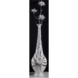 Lorenzon Nagyméretű kerámia váza, eredeti Swarovski kristályokkal - fehér, platina