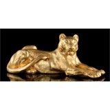 Lorenzon Oroszlán kerámia szobor - aranyfóliával
