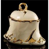 Lorenzon Ovális kerámia ékszerdoboz - krémszínű, arany