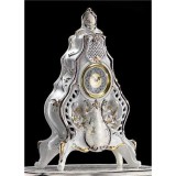 Lorenzon Perla kerámia óra virágokkal - fehér, arany, platina