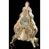 Lorenzon Perla kerámia óra virágokkal - krémszínű, arany, platina
