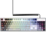 Lorgar Azar 514 RGB, fehér vezetékes mechanikus gamer billentyűzet (LRG-GK514W)