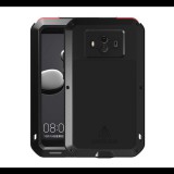 LOVE MEI defender telefonvédő gumi (ütésálló, fém keret) FEKETE [Huawei Mate 10] (5996457734917) - Telefontok