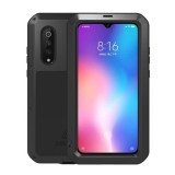 Love Mei Xiaomi Mi 9 defender telefonvédő gumi (ütésálló, fém keret) fekete