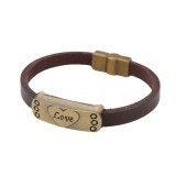 Love szíves bőr karkötő