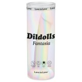 Love To Love Dildolls Fantasia - tapadókorongos szilikon dildó (csíkos)