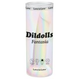 Love To Love Dildolls Fantasia - tapadókorongos szilikon dildó (csíkos)