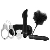 LoveBoxxx I love Diamonds - 6 részes kötöző szett - fekete-ezüst