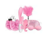 LoveBoxxx I love Pink - vibrátoros kötöző szett (6 részes) - pink