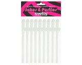 Lovetoy - péniszes világító szívószál (fehér)