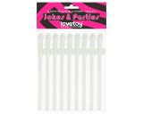 Lovetoy - péniszes világító szívószál (fehér)