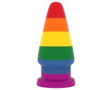 Lovetoy Prider - anál tágító plug - 15cm (szivárvány)