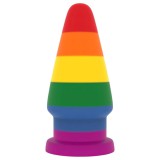 Lovetoy Prider - anál tágító plug - 15cm (szivárvány)
