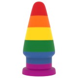 Lovetoy Prider - anál tágító plug - 15cm (szivárvány)