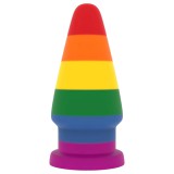 Lovetoy Prider - anál tágító plug - 15cm (szivárvány)