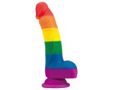 Lovetoy Prider - élethű szilikon dildó - 19cm (szivárvány)