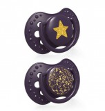 LOVI Dudlík silikonový dynamický Stardust 0-3m fialový 2 ks