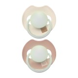 LOVI Világító dinamikus szilikon cumi PRIME 18hó+ 2db - Ivory/Blush