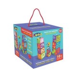 Luna Baby 10 db-os színes oktató kockák