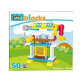 Luna Blocks Barkácsasztal építőjáték szett 50db-os